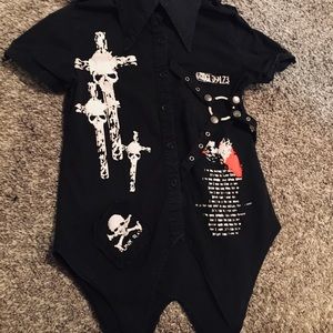Punk Rave vintage goth top punk size small bdsm